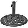 vidaXL 26.5lb Round Umbrella Base for Outdoor, Deck, Patio Parasol