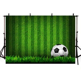 MEHOFOTO Fußballjunge Geburtstagsparty Fotostudio Hintergrund Banner Fußball Feld Junge Babyparty Party Dekoration Hintergrund Requisiten für Fotografie 2,1 x 1,5 m