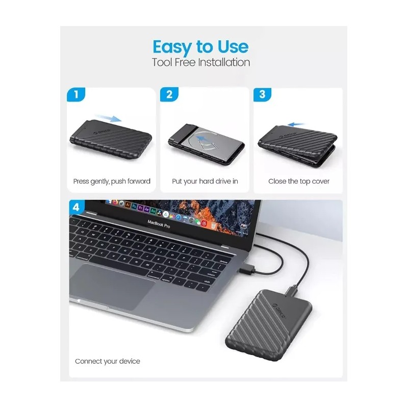 Orico Case Externo Para Hd/ Ssd Sata 2.5 Usb 3.0