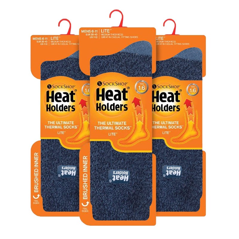 HEAT HOLDERS Lite Men's Thermal Socks for Winter, Socks with