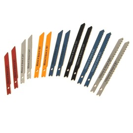 Simply Products 14pc U-Fit Jigsaw Blade Set - U Fitting Metal, Plastic, Wood, PVC, Aluminum Blades, 6T, 8T, 10T, 14T, 18T, 24T, 32T