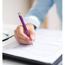 Libetui Pack of 10 High-Quality Metal Ballpoint Pens Colourful Ballpoint Pens with Large Capacity Ink Blue Refillable Retractable Ballpoint Pen Metal Multicoloured