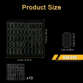 500pcs Clear Sticky Tack Putty, Removable Gel Glue Putty Double Sided Adhesive dots 0.79"x0.39" Strong Adhesive Putty Dots Mounting Putty for Wall Hanging Pictures Poster Museum Card Crafts