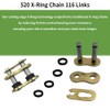 Gold 520 X-Ring Chain 116 Links - UniversalEnhanced Durability &