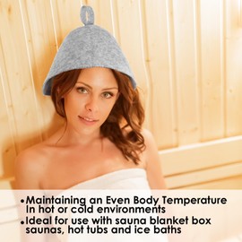 Yuanchu 3Pcs Sauna Hats, Sauna Caps Sauna Hats Sauna Accessories Wool Felt Sauna Cap for Men and Women Home Sauna Steam Cap for Steam Room