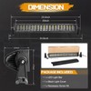 20 Inch LED Light Bar, Niking Auto Quad Row 320W