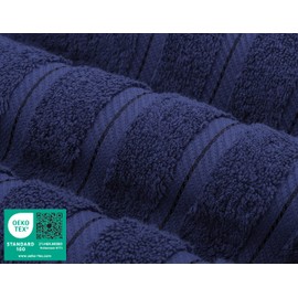 American Soft Linen 35x70 Jumbo Large Bath Towels, 600 GSM 100% Cotton Turkish Bath Sheet, Oversized Luxury Bath Towels for Bathroom Beach and Pool, Navy Blue