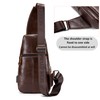 LUKZIJAES Genuine Leather Sling Bag for Men Crossbody Shoulder Casual
