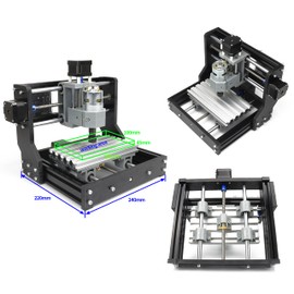 RATTMMOTOR CNC1610-PRO 3 Axis GRBL Control DIY Mini CNC Router Machine Kit CNC Engraving Milling Machine for Cutting Wood Plastic Acrylic PVC PCB