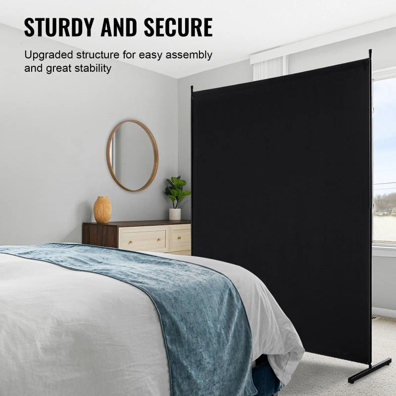 Single Panel 6FT Freestanding Indoor Partition Privacy Screen Room Divider