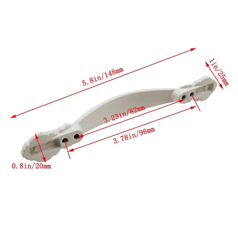 Pastlla 2 Pcs Ivory White Cabinet Handle Pulls, Euro Vintage