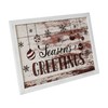 Season's Greetings Ornaments Wall Hanging Sign 11x16