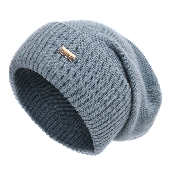 Jaxmonoy - Gorros holgados de cachemir para mujer, de invierno,