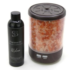 Luxury Fragrance Oil - Scents from Around The World 4 fl oz and Salt Lamp Diffuser Kit for Home and Office (Milan)