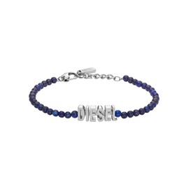 Diesel DX1544040 Unisex Font Bracelet Agate Blue, Stainless Steel, No Gemstone