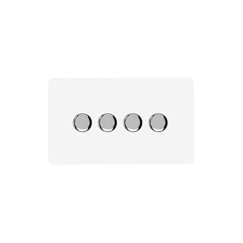 Trendi Switch 4 Gang 1 or 2 Way 150w Rotary