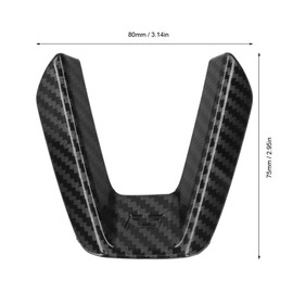 Qiilu Car Steering Wheel Frame Cover Trim Sticker, Carbon Fiber Steering Wheel Cover Trim Interior Moulding Fit for Mazda 3 Axela/CX-4/CX-5