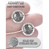 St Christopher Cufflinks for Men Sterling Silver Saint Christopher Cufflink
