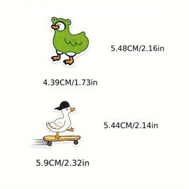 100PCS Cute Duck Stickers, Funny Cartoon Duck Stickers for Kids,Waterproof Vinyl Stickers for Water Bottle Laptop,for Luggage Helmet Skateboard Snowboard Scrapbook Phone Gifts Cute Animals Decals Pack