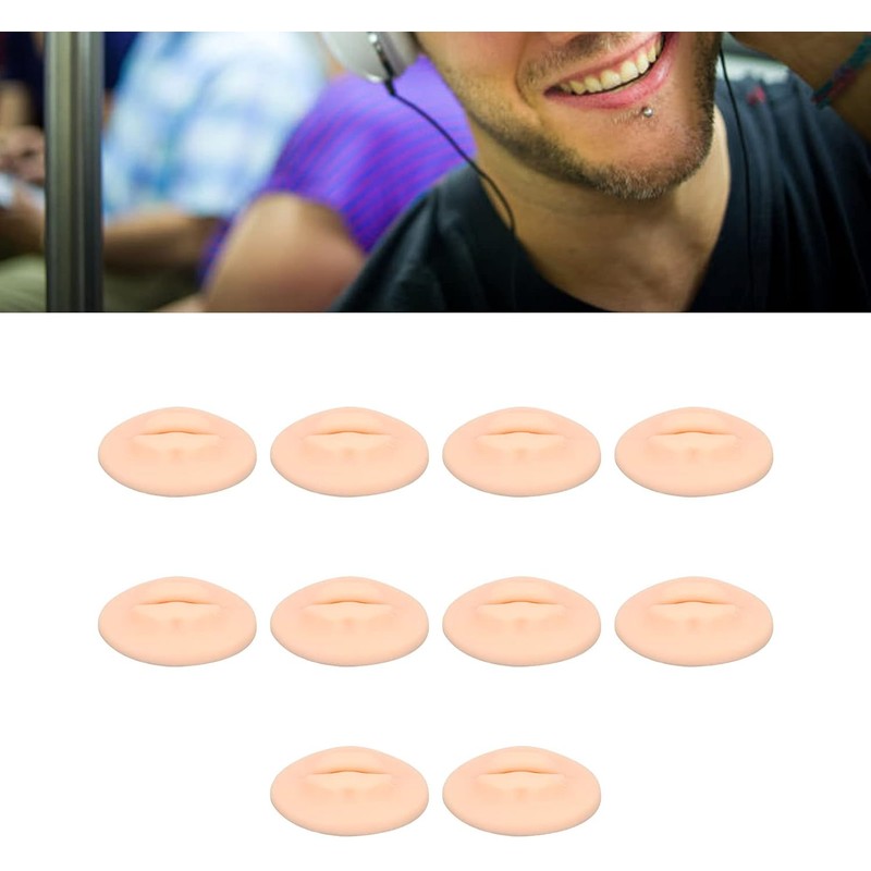 10 Labios de Práctica, Modelo de Boca Abierta de Silicona