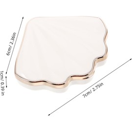 Polvo Iluminador Facial Beige de Diseño Natural, Compacto y, Fácil de Llevar para Maquillaje Cosmético Facial en Principiantes y Jóvenes
