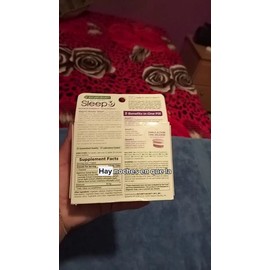 Melatonina 10mg y L-Teanina Natures Bounty Sleep3 60 Cápsulas Veganas                                                                                 