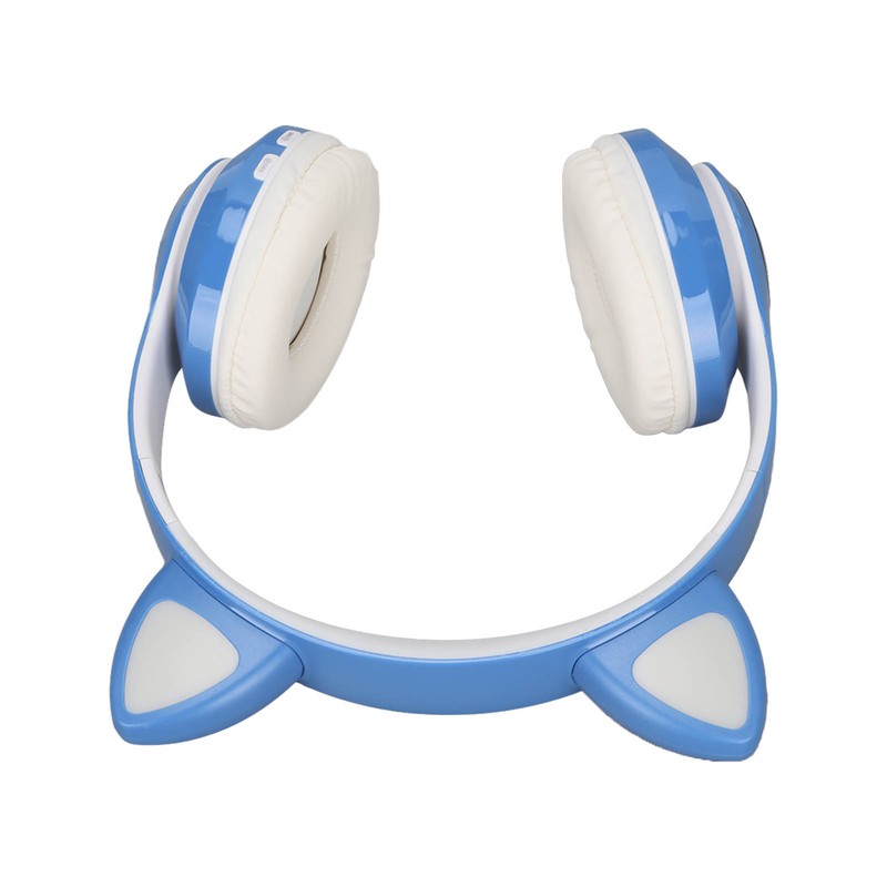 LXB39C Kids Headphone Bluetooth 5.0 Foldable Wireless Glowing Music Cat
