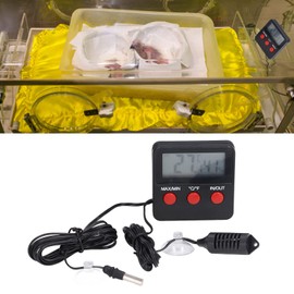 Humidity Meter Thermometer, Mini Digital Thermometer Hygrometer, Indoor Temperature Humidity Meter, Humidity Temperature Mini Digital Portable Light Accurate Clear for Reptile for Pet