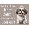 Shih Tzu pet dog funny flexible fridge magnet Christmas stocking