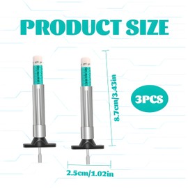 Tread Depth Gauge 3 Pieces Intelligent Colour Coded Tyre Depth Gauge Metric Colour Coded Tread Depth Gauge for Cars Color Coded (25mm/32Nds)