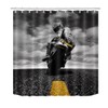 LB Custom Motorcycle Shower Curtain Shower Stall,Crazy Motorcycle Rider 3D