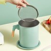 Bacon Grease Container with Strainer, 1.4L Oil Strainer Pot Iron