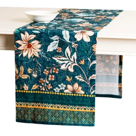 Maison d' Hermine Table Runner 100% Cotton 37cm x 230cm Decorative Washable Tablerunner Easter Table cloth for Dining, Kitchen, Parties & Camping, Luxury Loft - Spring/Summer