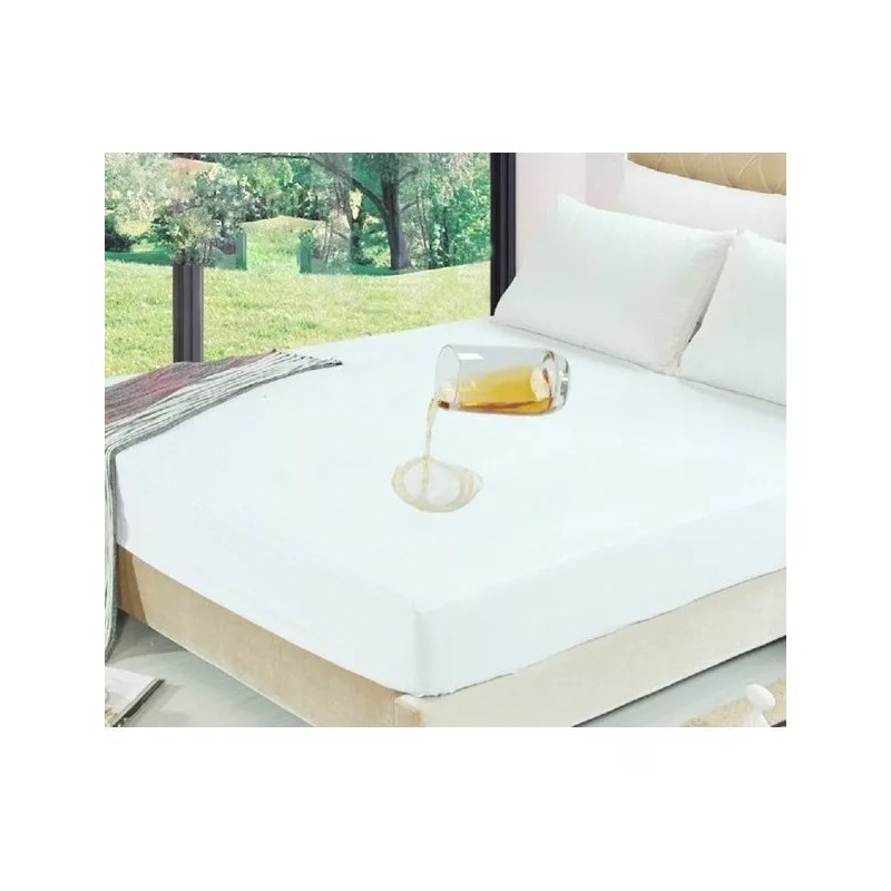 Main Protector Cubre Colchon Matrimonial Impermeable Blanco