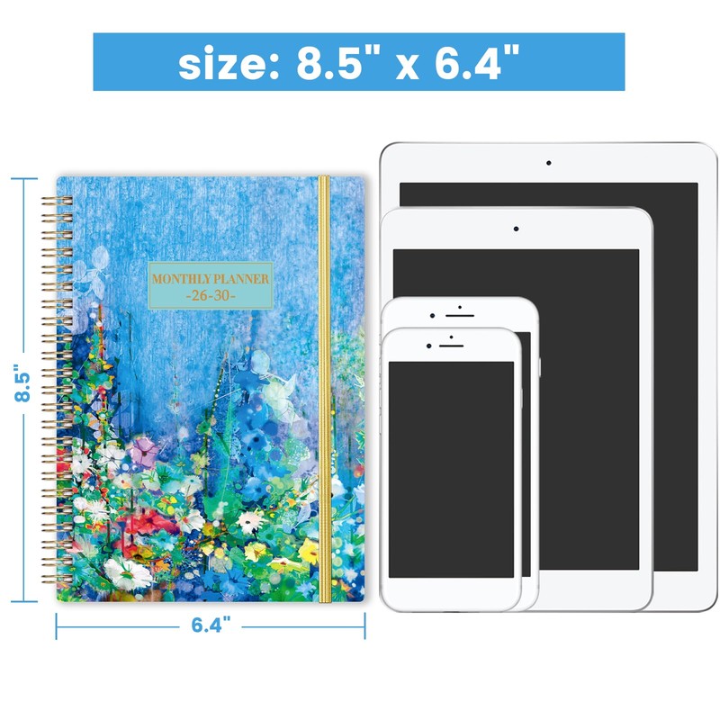 2026-2030 Monthly Planner - JAN 2026 - DEC 2030, 8.5"