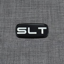 2Pcs SLT Cab Emblems 3D Badge Sticker Logo Roof Pillar Letter Compatible with 02-07 Yukon Suburban Sierra 15036134 (Chrome)