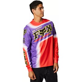 FOX Mens Adult POWERBAND LS LE Jersey Off-Road/MX/AT - Flo Red, M