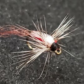 FRONTIER FLY COMPANY TROUT DRY FLY MIDGE RED SIZE 14 CUSTOM TIED FRONTIER FLY FISHING FLIES COMPANY
