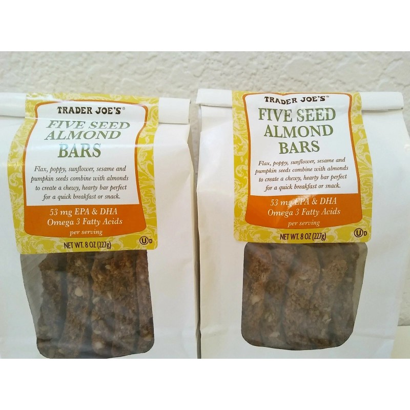 Trader Joe's 2 Packs Trader Joe's Five Seed Almond Bars