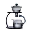 Fire Kirin Glass Teapot Set Semi Automatic Drip Rotating with