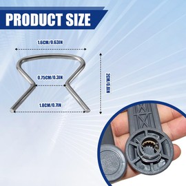 HQRNYP 8PCS Window Handle Retainer Clip Assortment, Window Crank Removal Tool, Car Door Handle Metal Retaining Clip, Universal Automotive Clips Car Accessories Fit for Most Vehicles (8PCS)