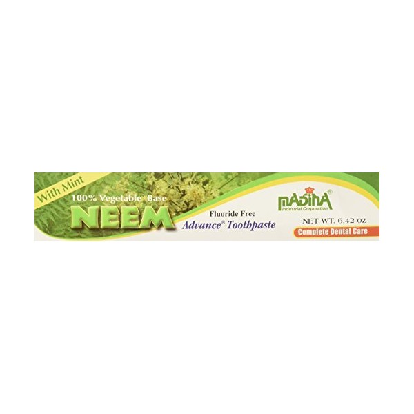 Madina 100% Vegetable Base Neem Advance Toothpaste 6.42Oz With Mint by Madina