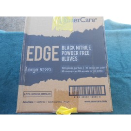 AmerCare Black Nitrile Powder Free Gloves