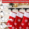 Komotu 4 Pcs Metal Christmas Stocking Holders for Mantle -