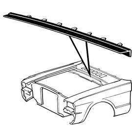 Daniel Carpenter Mustang Reproductions Mustang Hood to Cowl Seal 1964 1/2-1966 Black Rubber Weatherstrip