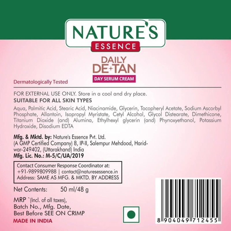 Nature's Essence Daily De-Tan Day Serum Cream, 50 ML