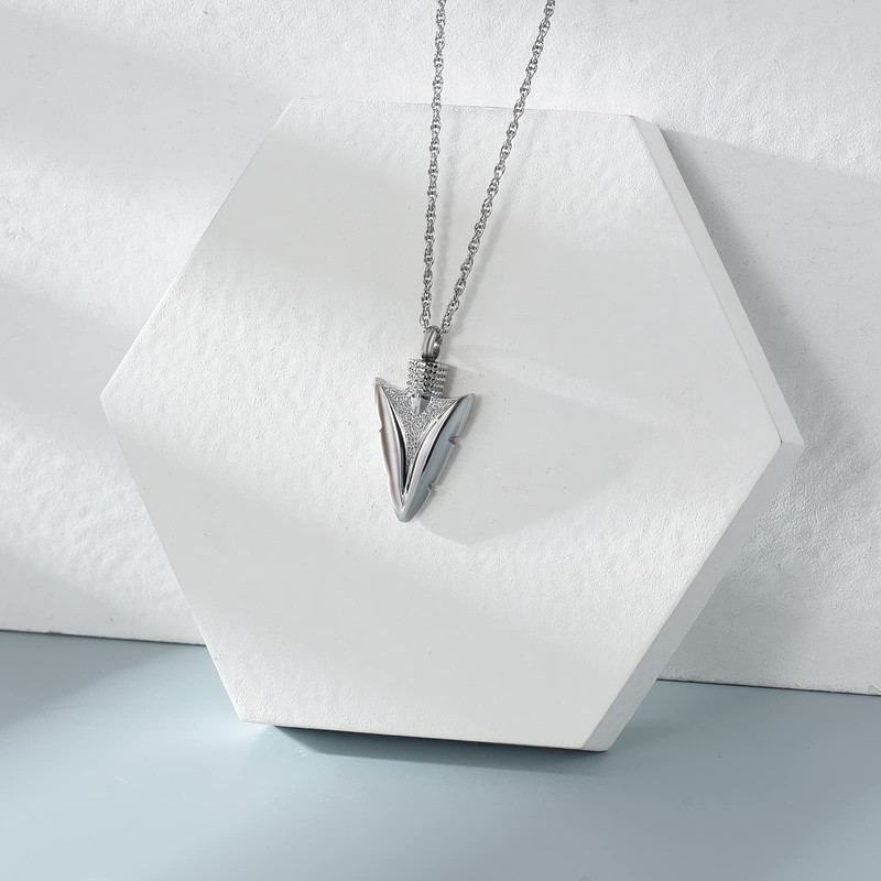 shajwo Cremation Jewelry Arrowhead Urn Necklace for Ashes for Women