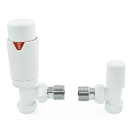 Thermostatic Radiator Valve Angled TRV – Style (All White)
