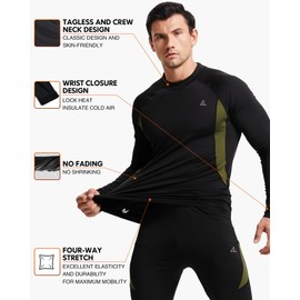 CL convallaria Thermal Underwear Long Johns Set Mens Winter Hunting Gear Sport Base Layer Bottom Top