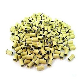 200 PCS 4 mm Blonde Color Copper Tubes Beads Locks Micro Rings for I Tipped Human Hair Extensions